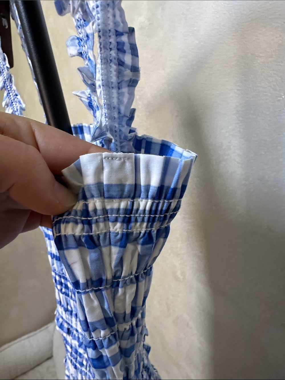 Hill House Home Azalea Maxi Nap Dress Blue Watercolor Gingham XXS - Picture 7 of 14
